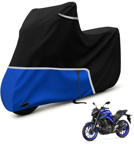 Motorrad Speziell Abdeckungen für Yamaha MT-125 MT-07 420D Oxford Stoff Motorradabdeckung Winterfest Wasserdicht UV-Schutz Breathable mit Schlossloch