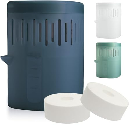 Foxence Moisture Absorber – Non-Electric Dehumidifier for Bedroom, Bathroom & Wardrobe – Silent, Reusable 1L Moisture Trap – Fights Mould, Damp & Musty Smells – Includes 2x450g Refills (Midnight Blue)