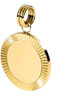 Purelei Inner Circle Charm – personalisierbarer Gravur-Anhänger mit Sonnenstrahlen-Optik – Edelstahl, 14K/18K vergoldet – 21,9 mm Ø – Schmuck mit Bedeutung – Wasserfest