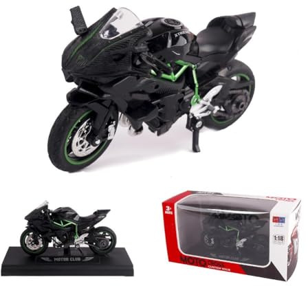 WFKKMEQ Giocattolo Modello di Motocicletta, 1:18 Moto Giocattolo per Bambini, Veicolo Collezione per Adatto a Regali Di Compleanno Per Torta Decorazione da 3+ Anni (Nero)