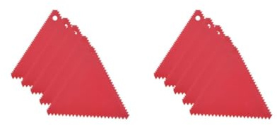 2 Set of 5X Adhesive Spreader Reusable Trowel for Polyester Resin Putty Applying Glue Triangle