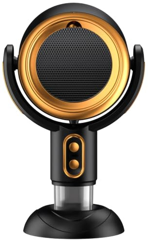 Fan Smokeaway, Purificatore interno Portatile Oro Nero, Scarico Hotpot Bbq, Filtro aria da tavolo Fumatori compatti, 2400Ma Batteria ricaricabile