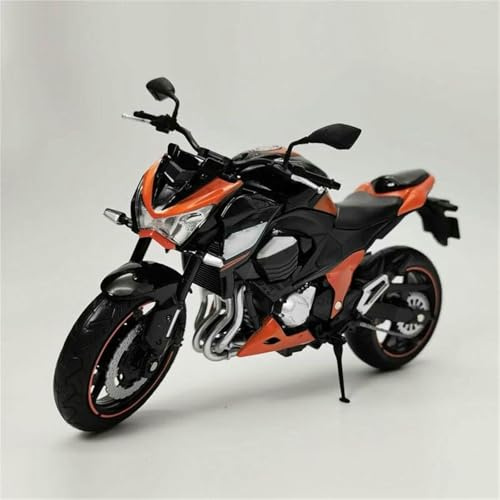 Motorradmodell MaßStab 1:12 FüR Kawasaki Z800 Racing Cross-Country Motorrad FüR Modellbausatz Metall SammlerstüCk Geschenk(Orange)