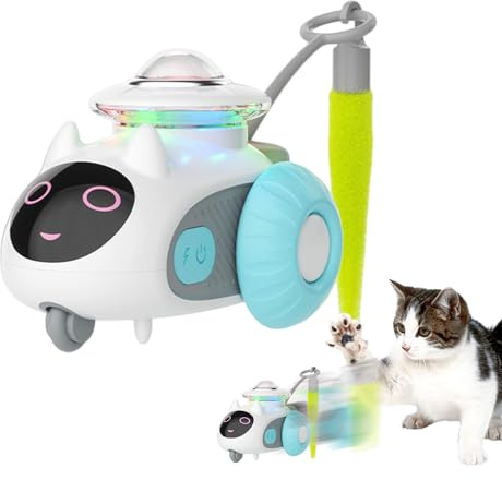 de Movimiento automático para Gatos - Inteligente Interactivo detección Movimiento reactivo ocupación juguetona | Mascota Hogar Interior Exterior Actividad Diaria Juego