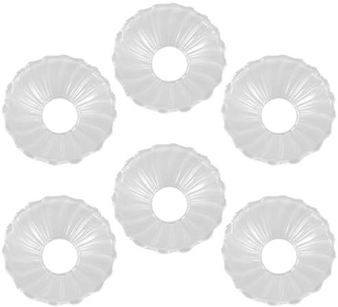 Ipetboom Soportes Cónicos para Cera de Vela 6 Piezas, Protector de Goteo de Vidrio Transparente Acanalado, Recogedor de Gotas para Portavelas, Accesorio Resistente al Calor para Decoración