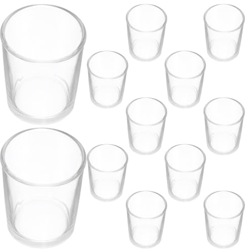 MAGICLULU 12 Copas de Cáliz Vintage de Vidrio, Mini Copas Ergonómicas y Fáciles de Limpiar para Vino Blanco y Diversas Bebidas en Fiestas y Bares