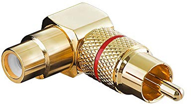 Wentronic A 196 R - adaptateurs et connecteurs de câbles (RCA, RCA, Mâle/Femelle, Or)