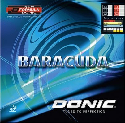 DONIC Baracuda Table Tennis Rubber (Black, 2.0 mm)