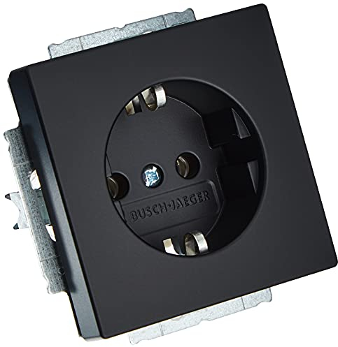 Busch-Jaeger 20 EUC-885 SCHUKO Steckdosen-Einsatz Schwarz Matt future linear 2CKA002011A3883