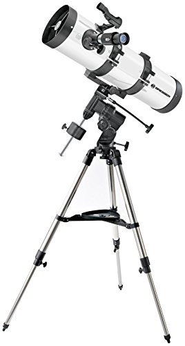 Bresser Teleskop Newton Reflektor 130/650 EQ3 mit stabiler äquatorialer Montierung und Dreibeinfeldstativ inklusive umfangreichen Zubehör zum perfekten Start in die Astronomie