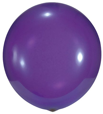 Riesenluftballon Ø 165cm /66inch, Umf. 450cm unbedruckt von Ballonpoin, Ballonfarbe VIOLETT, XXL Jumboballoon Typ R450 -112-00 inkl. Spezialballonverschluss (Klammer ZRBV15). Hergestellt in Österreich