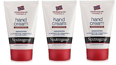 Neutrogena Handcream, norwegische Formel, ohne Duftstoff, 50 ml, Reisegröße, 3 Stück