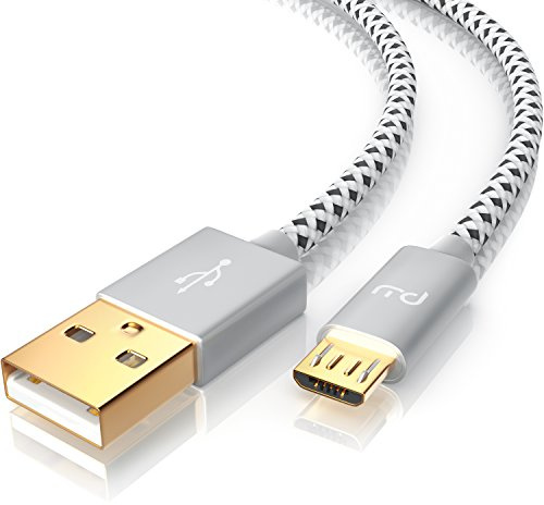 CSL - 2m Micro USB Kabel - 2,4A Schnellladekabel - Nylonkabel Metallstecker - High Speed Ladekabel Datenkabel für Android Smartphones Samsung Galaxy HTC Huawei Sony Nexus Nokia Kindle