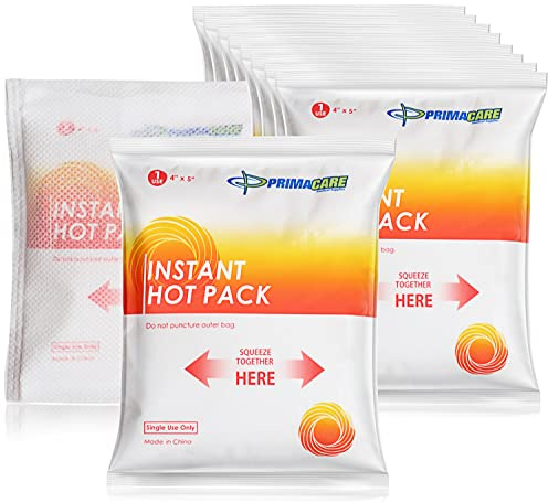 PrimaCare PHP-45 Instant Heat Pack for Emergency Heat Therapy, 4 x 5, Pack of 24