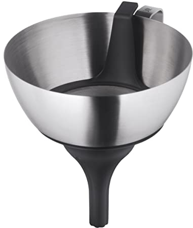 WMF Gourmet 3in1 Edelstahl Trichter 18 cm, abnehmbaren Reduziertrichter & Sieb, Cromargan Edelstahl mattiert, Kunststoff, spülmaschinengeeignet