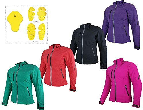HEYBERRY Damen Soft Shell Jacke Motorradjacke Textil Schwarz Gr. L / 40