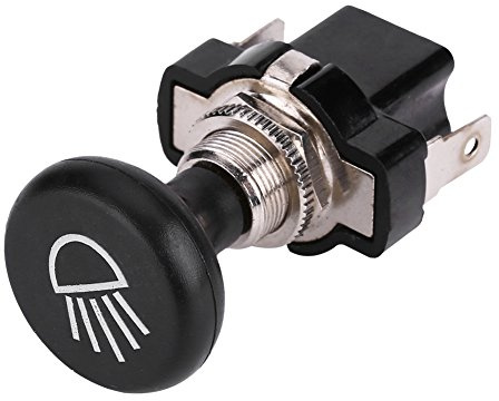 Interruptor de Faros 12V, Interruptor de Luz de Faro Interruptor de Luz de Empuje de Faros de Coche para Carro de Ezgo Club