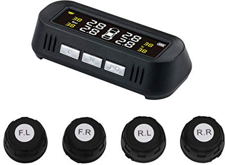 TuToy Externes Solar-Sprach-Reifendrucküberwachungssystem Usb-Druckdetektor-Monitor Eingebauter Sensor