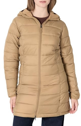 Amazon Essentials Damen Leichter, wasserabweisender, verstaubarer Puffermantel mit Kapuze (erhältlich in Übergrößen)