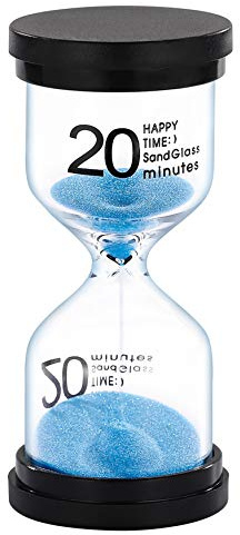 SuLiao Sand Timer 20 Minutes Hourglass: Plastic Sand Clock 5 Min, Little Purple Sand Watch 5 Min for Kids, Games, Classroom, Kitchen, Decorative