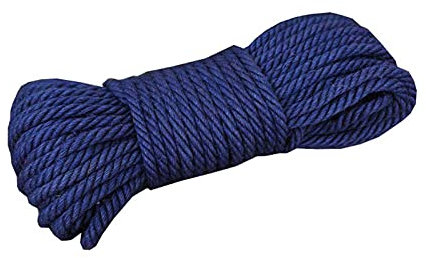 ZEALMAX Blaues Jute-Seil, umweltfreundlich, stark, natürliches Jute-Seil, Mehrzweck, 5 mm x 20 m