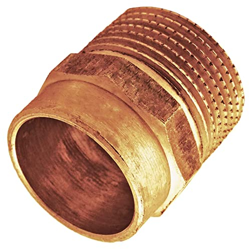 Löt Fitting 4243G Übergang Nippel i-AG Muffe zum Löten für Kupfer Rohr Außendurchmesser 28mm mit 1 Rohr Zoll Außengewinde Anschluss Trinkwasser geeignet Gewinde Verbinder