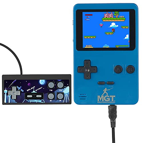 MGT Mobile Games Technology Spielkonsole: 2in1-Retro-Spielekonsole, 7-cm-Farbdisplay (2,8), 300 Spiele, 16 Bit (Retro Spiele 80er, Retro Game, Computerspiele)