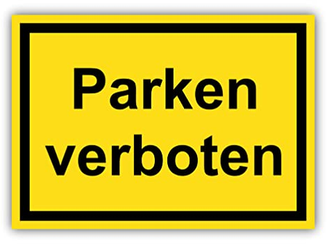 tradercat Parken verboten Schild Alu 3mm Alu-Dibond Schild Aluminiumverbundplatte mit UV-Schutz Parkverbot Hinweisschilder Parken verboten schild Warnzeichen (ALU | 30 x 21 cm)