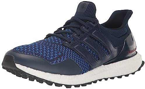adidas Ultraboost golfskor för män, Marinblå ljusröd, 10