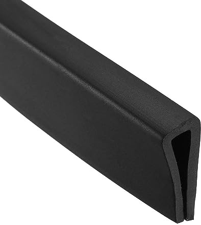 TOP-VIGOR Kantenverkleidung, U-Dichtung, schwarz, PVC, U-Dichtung, Kanal-Kantenschutz, passend für 2,5–3,5 mm Kanten, 3 m Länge, U-förmige Gummi-Kanäle