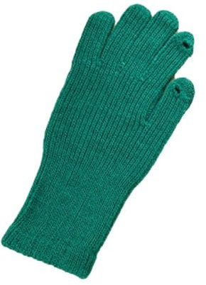 Süße Handschuhe aus gestrickter Wolle für Damen mit Touchscreen-Fingerhandschuhen verdickte und warme Fahrrad-Fünf-Finger-Handschuhe grün Einheitsgröße