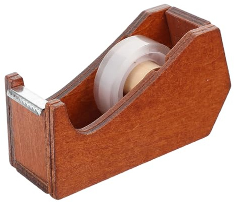 Klebebandabroller Abroller Klebeband Klebebandspender: Holz braun 10 50x8 50x3 60 cm Büro Tischdeko für Haushalt Küche und Bad Wohnzimmer Garten Büro für Haushalt