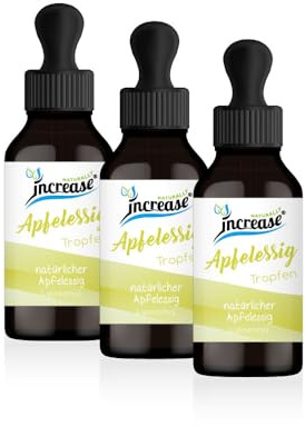 Nimm 3, zahl 2 Aktion Liposomale Apfelessig Tropfen hochdosiert - 2000mg Apfelessig pro Tag (180.000mg in 3 Flaschen) - mit Vitamin B9 und Vitamin B12 - MCT Öl C8 & C10