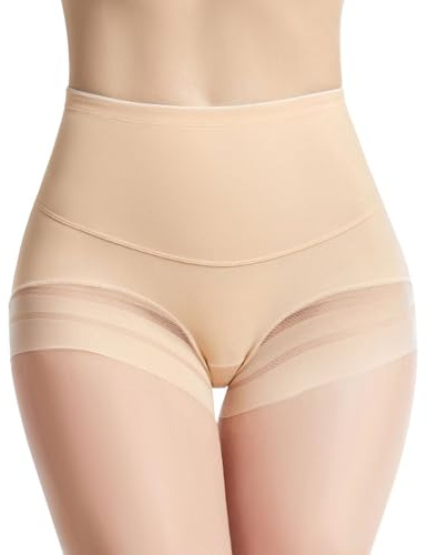 KOEMCY Bragas sin Costuras Mujer Braga Faja Reductora Abdomen Levanta Glúteos Costura Invisible Braguitas Moldeadoras Shapewear Barriga Body Shaper (Tez/M)