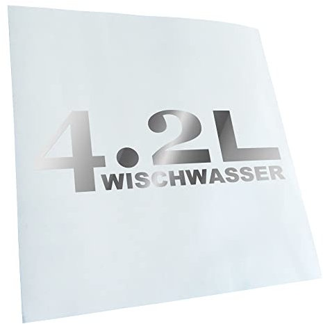 Kiwistar - Autoaufkleber - Chrom - 4,2l Wischwasser 20 x 6 cm in 15 Farben - Neon + Chrom! JDM - Aufkleber für Auto,