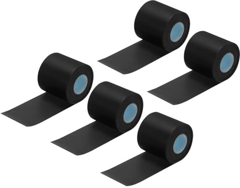 sourcing map 5Pcs Air Conditioner Pipe Tapes, Pipe Wrapping Tape PVC Protective Tube Duct Tapes for Repairs DIY Projects AC Insulation Tape, 6cm x 32.8ft Black