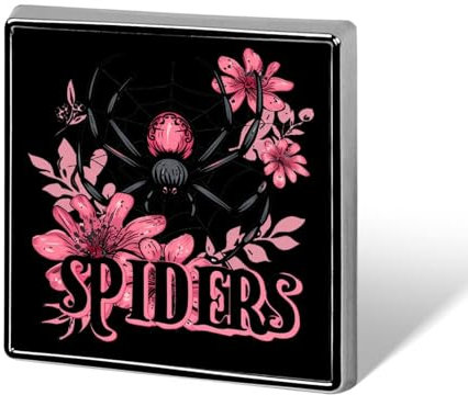Spinne, Spinnen, quadratisches Abzeichen, Metall-Anstecknadel, individuelle Brosche, Gedenknadeln für Frauen und Männer
