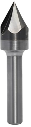 AKYLIN V Nutfräser 60 grad 8mm schaft，3 Flöten Fasenfräser Gravierfräser CNC Fräser für Oberfräse Holz Gravur