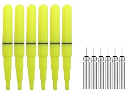Azxcvbnm 6 Stück Nachtangel-Lichtstäbe, Ersatz-Lichtstab, leuchtend, elektrisch, leuchtend, Leuchtstab-Werkzeug