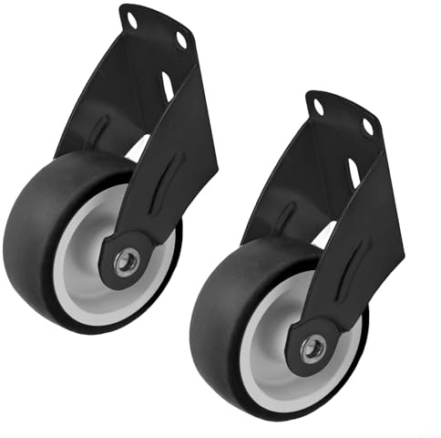 Adjustable Gate Caster Wheel, 60 * 50 * 20mm Steel Rubber Wheels for Wooden Gate, Heavy Duty Outdoor Farm Gate Doors Supports Gate Wheel Gate Hardware(2 Black)
