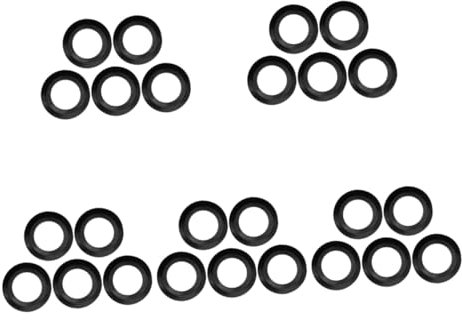 Housoutil 5 Sätze Spülbeckendichtung Kette Wasserhahnadapter Klopfen Ring Auto Waschbecken Abfluss Dichtung Spülbecken Abflussdichtung Siebdichtung Waschbeckenstöpsel Gummi Black 5 Stück * 5