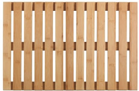 Baderost Indoor Outdoor Bambus Vorleger 40x60 Bad Matte Sauna Pool Holz