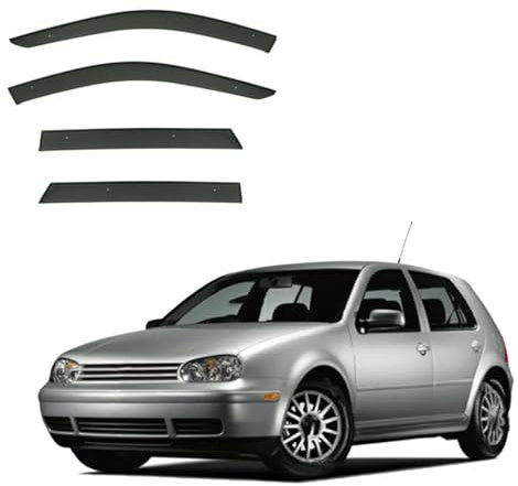 SXXTS Windabweiser für Golf 4 MK4 1998+, Autofenster Regenschutz Dauerhaft Auto-Regenschutz Luftabweiser Auto-Regenschutz Zubehör