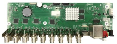 Pqahffowr 16-kanals DVR-kort 1080N DVR-videobandspelare NVR huvudmodul stöd max 14T HDD för övervakningskamera enkel installation enkel att använda