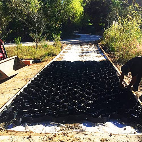 VDLLQYN, Eco Friendly Permeable Pavers with Geogrid and Honeycomb Shape for Driveways and Walkways Heavy Duty Concrete,Geogrids(500cm x 700cm)