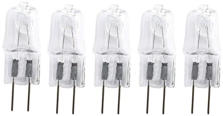 UGEFKMQ 5 Stück Halogenlampe G4 230V 10W Dimmbar Glühbirnen G4 20W 2 Pin klare Kapsellampen Warmweiß 10W
