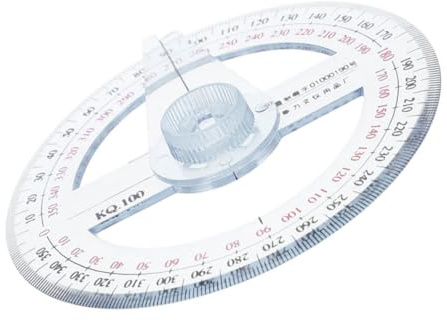 Ciieeo Goniometro Circolare 360 Gradi Righello Di Misurazione Multiangolo Rotante Portatile Per Disegno Tecnico e Geometria Professionale e Uso Ufficio