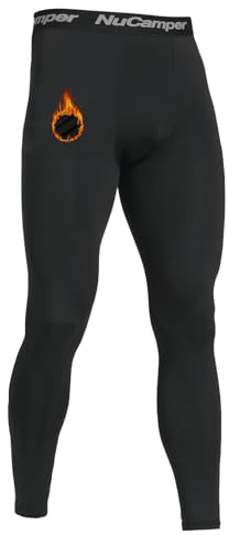 NuCamper Caleçon Long pour Homme - Pantalon Thermique Homme Caleçon Long Hiver Chaud sous Vetement Thermique Hommes à Séchage Rapide, Compression Base Layer Legging pour Le Ski Course à Pied