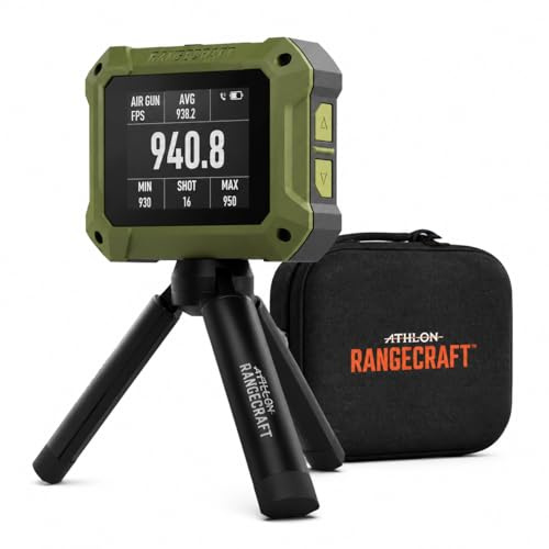 Athlon Rangecraft Chronograph Precision Ballistic Chronograph for Shooting High-Accuracy (±0.1%) Chronograph for Air Rifle Airgun Archery with Bluetooth and App Integration ballistic chronograph