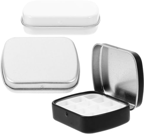 COLLBATH Mini Nail Gel Polish Storage Box with Lid Compact Palette Tray with Compartments Portable Case for Watercolor Acrylic Oil Art Supplies and Travel